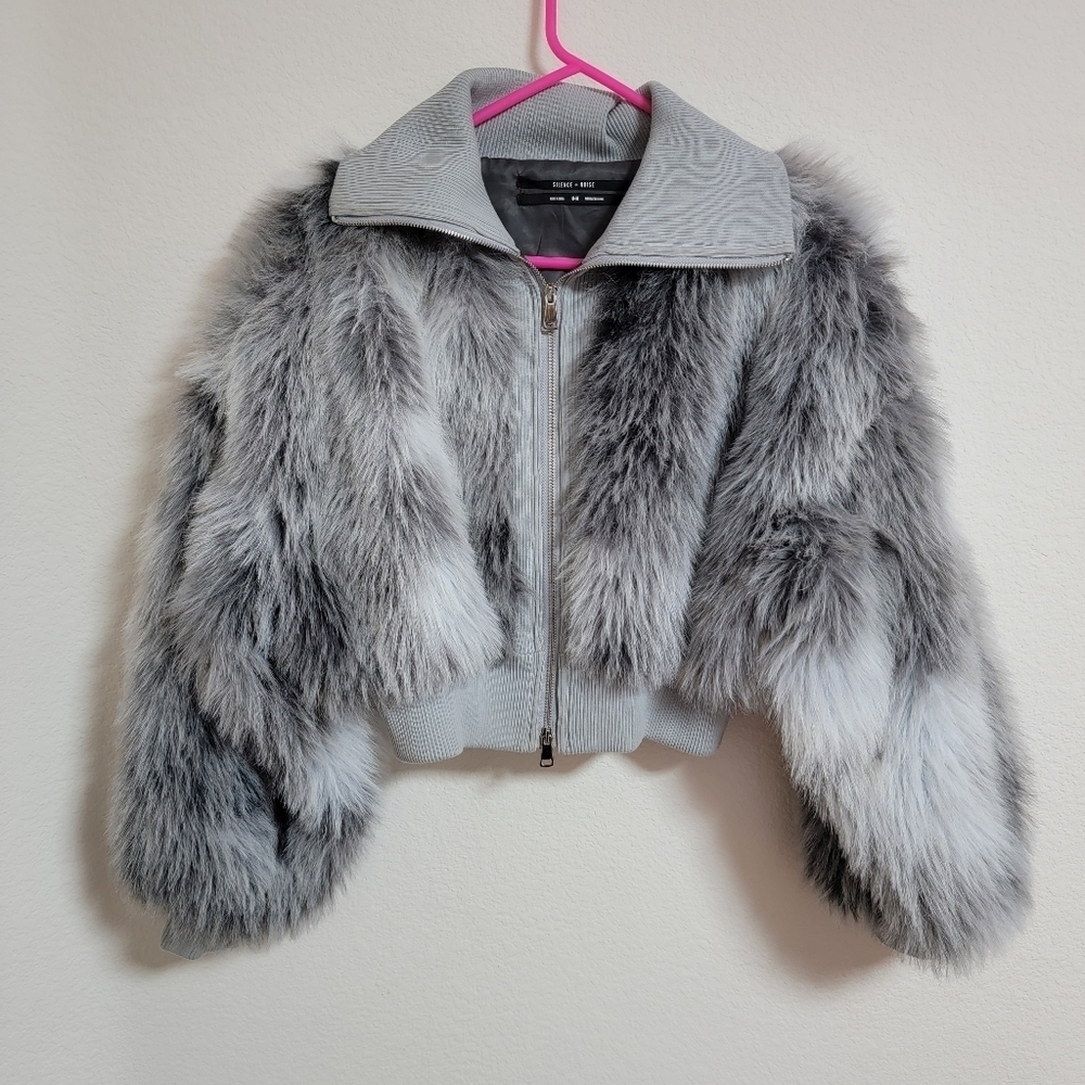 Urban Outfitters Silence + Noise faux fur jacket size Medium